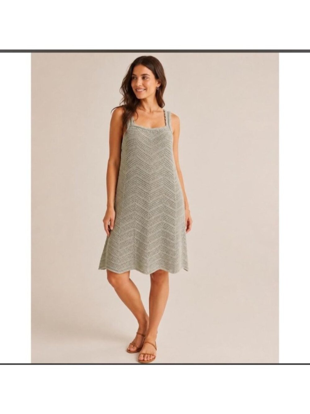 A New Day Crochet Mini Shift Dress stands out with its textured chevron pattern